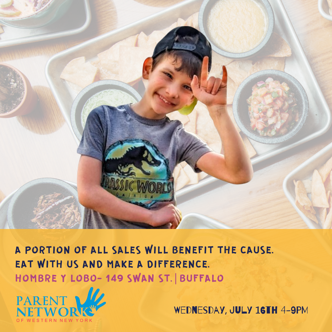 Join us as we support The Parent Network of WNY. A local organization that helps members of our community living with disabilities reach their full potential. You eat. We give back. July 16th: 4-9PM