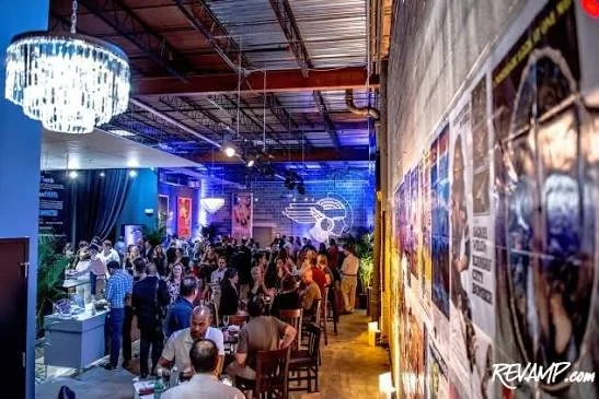 Guests gathering inside the Angelika venue at Union Market