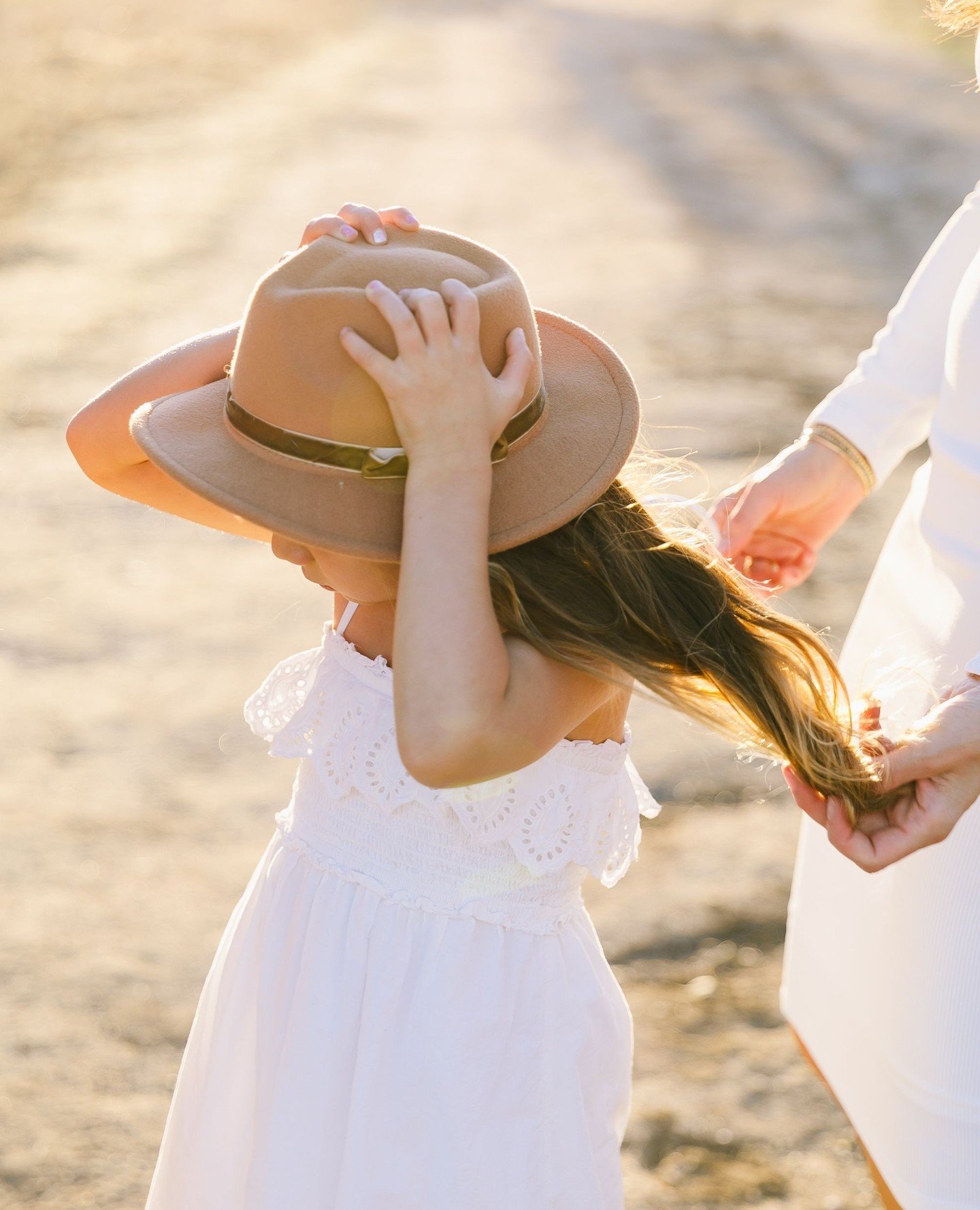 the in-between moments are where the gold lives⁠
I'll say it for all of time⁠
you can't see their faces⁠
but you can feel everything ⁠
the warm sun, the breeze wanting to take her hat, the love from mama as she scruffles the wind-whipped ends of her 