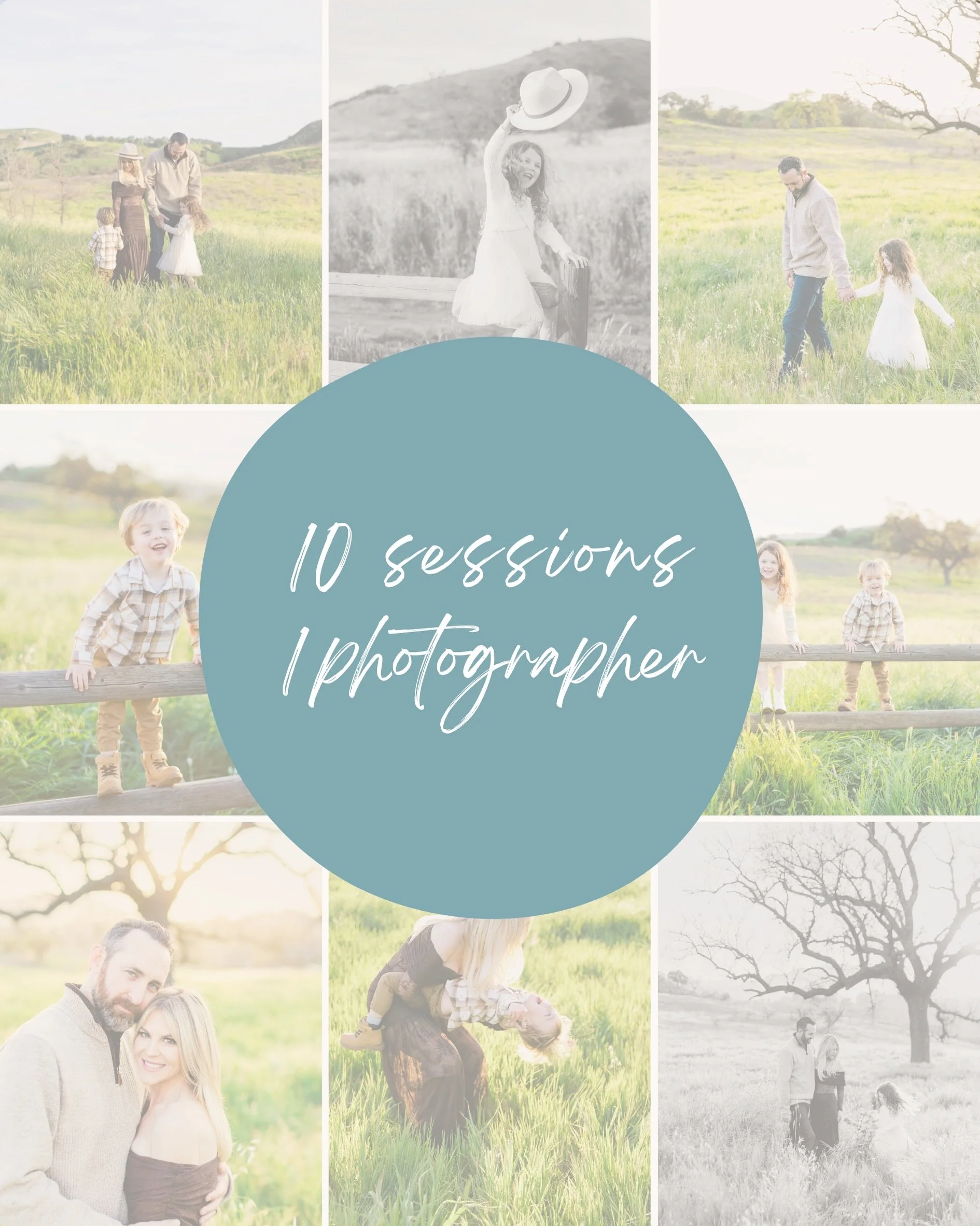 10 sessions
1 photographer 
Different light
Different locations
Full sessions
Minis
Inside
Outside
Golden hour 
Midday
Overcast
After sunset
So much variety 
And yet
There is a visual thread
A fingerprint, if you will
That connects them all together 