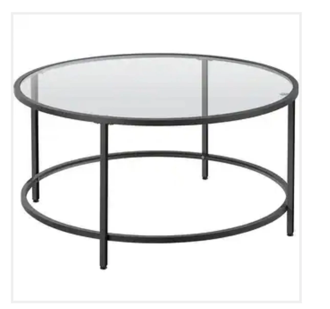 Black/Glass round table ($75)