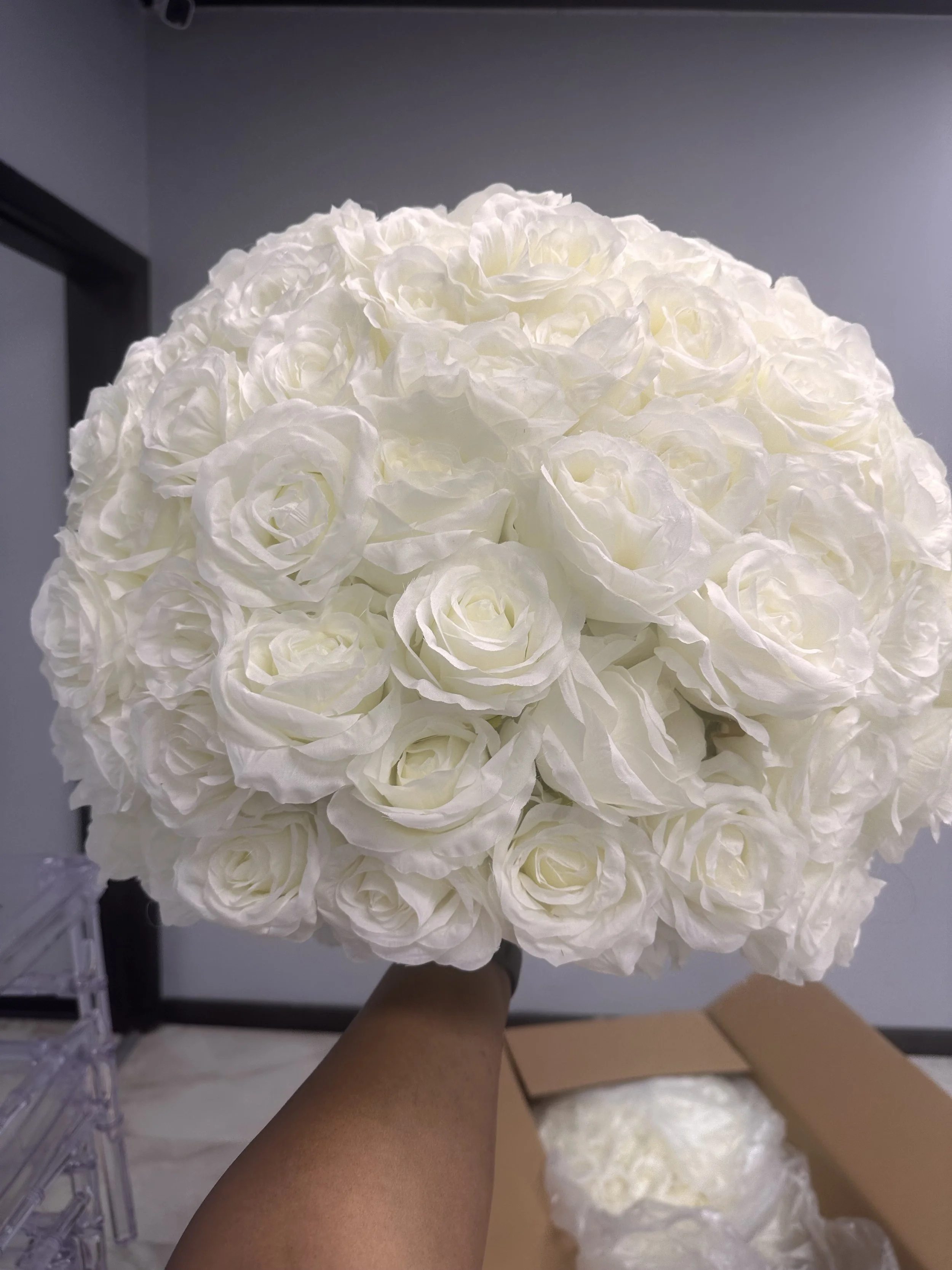 XL White Floral Ball ($75)