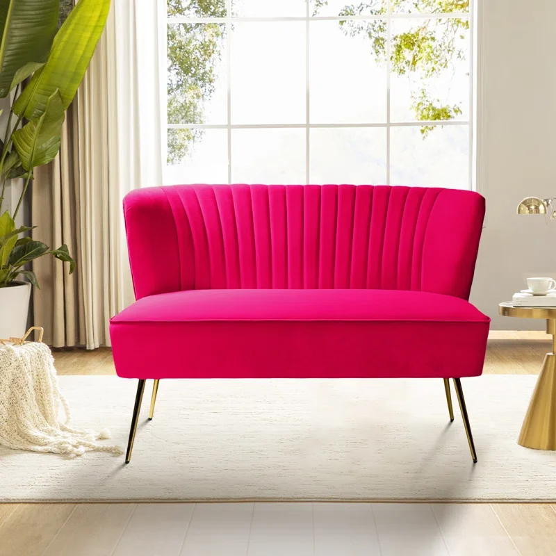 Fuschia Pink Velvet Settee ($150)