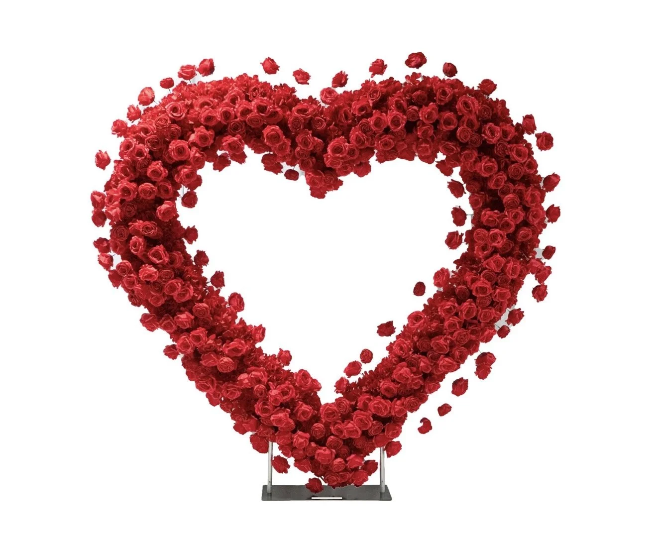 Heart stand with Red rose Floral $300