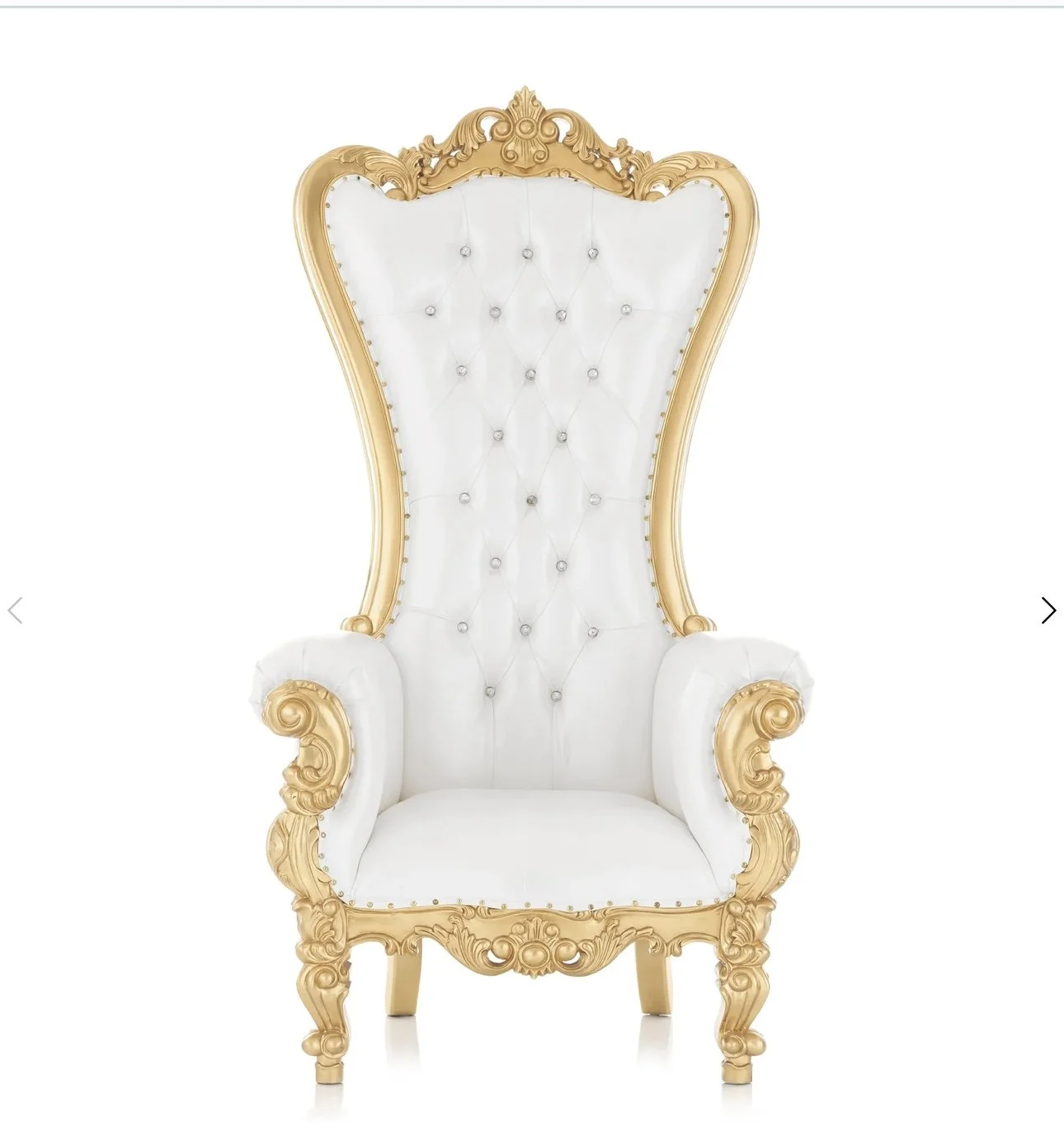 Gold/ White Throne Chair ($150)