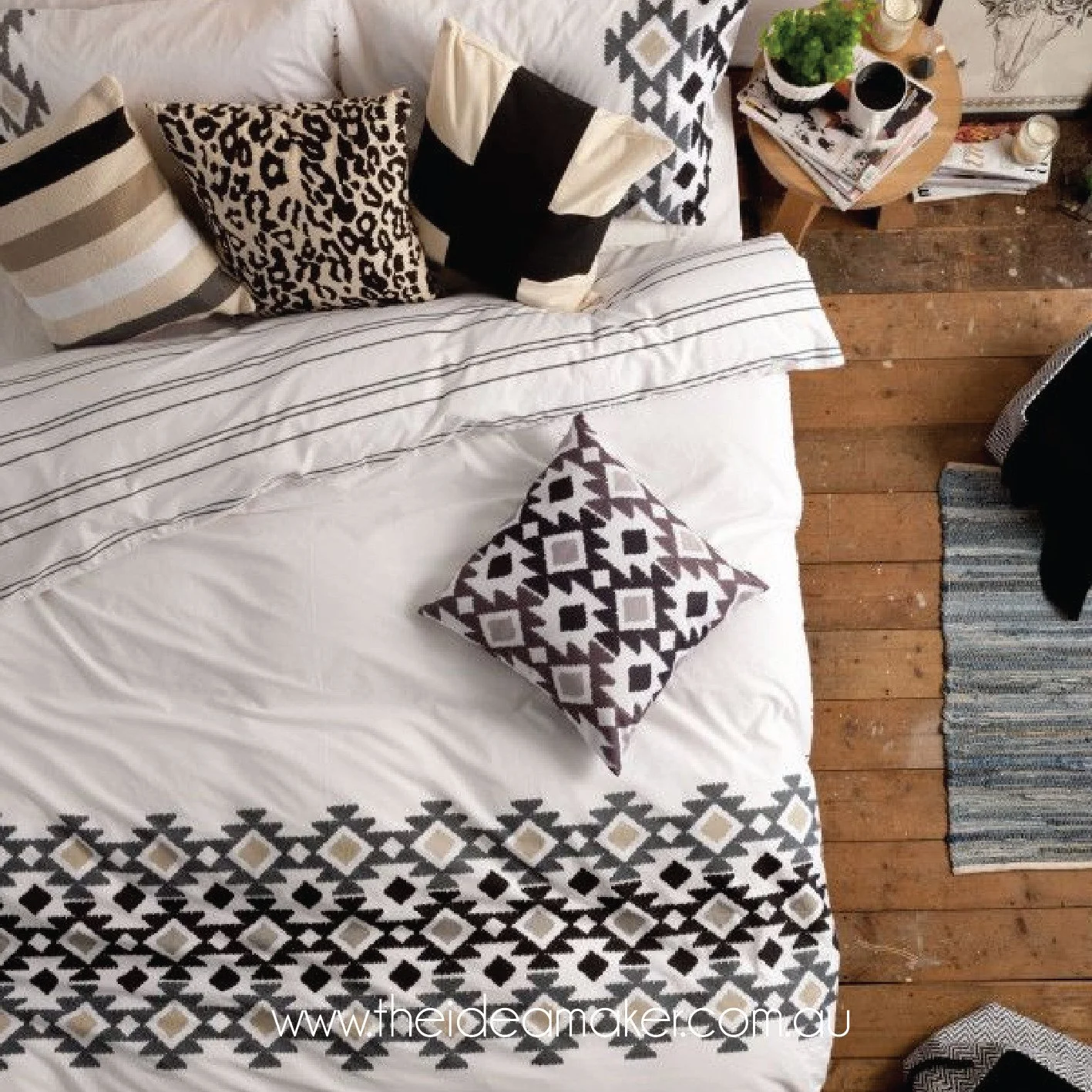 β 
Monochrome Clash – The Youth Edit π€π€β 
β 
A cool, industrial edge for the modern youth bedroom. Black-and-white foundations meet textured neutrals, detailed embroidery, and clashing prints to create a look that’s bold yet timeless. Cont