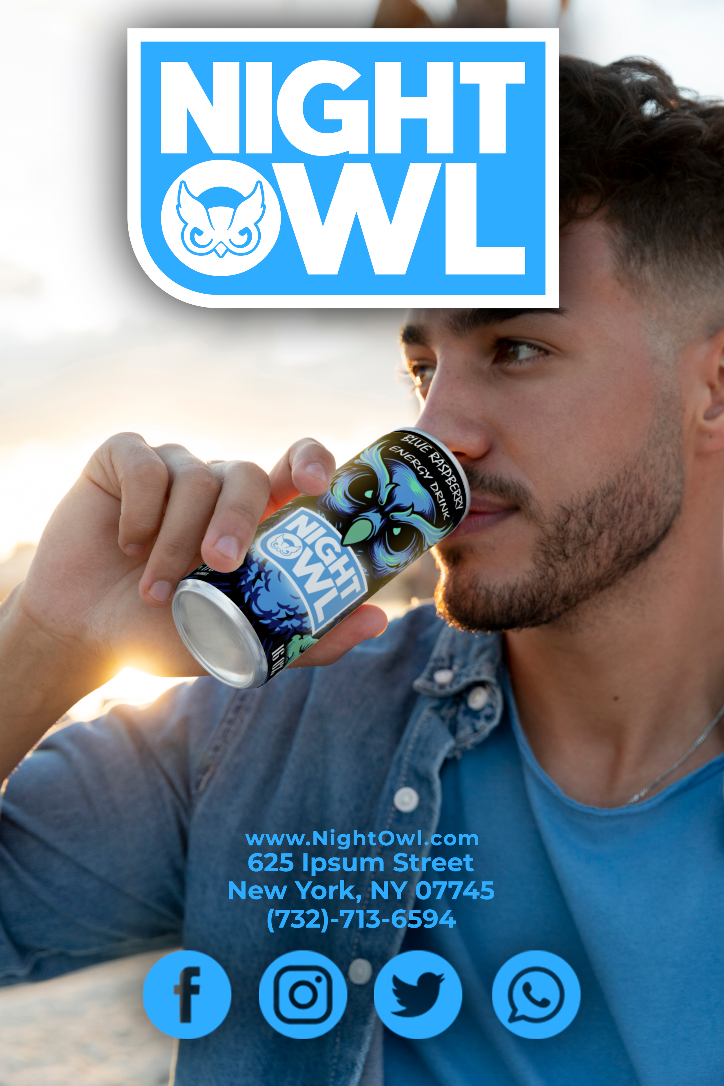 guy holding can drinking Poster.png