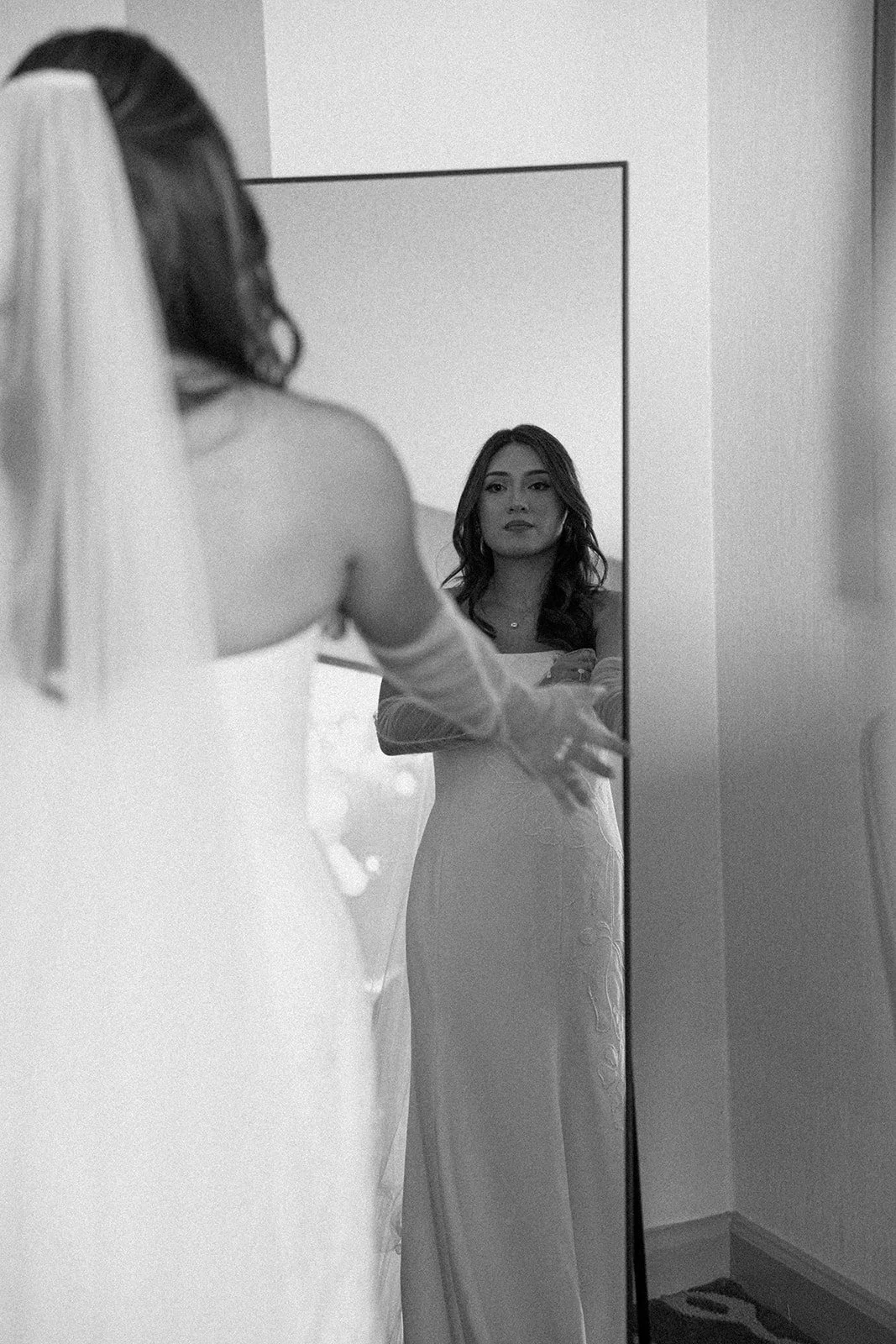 A bride getting ready during that section on her day of wedding timeline