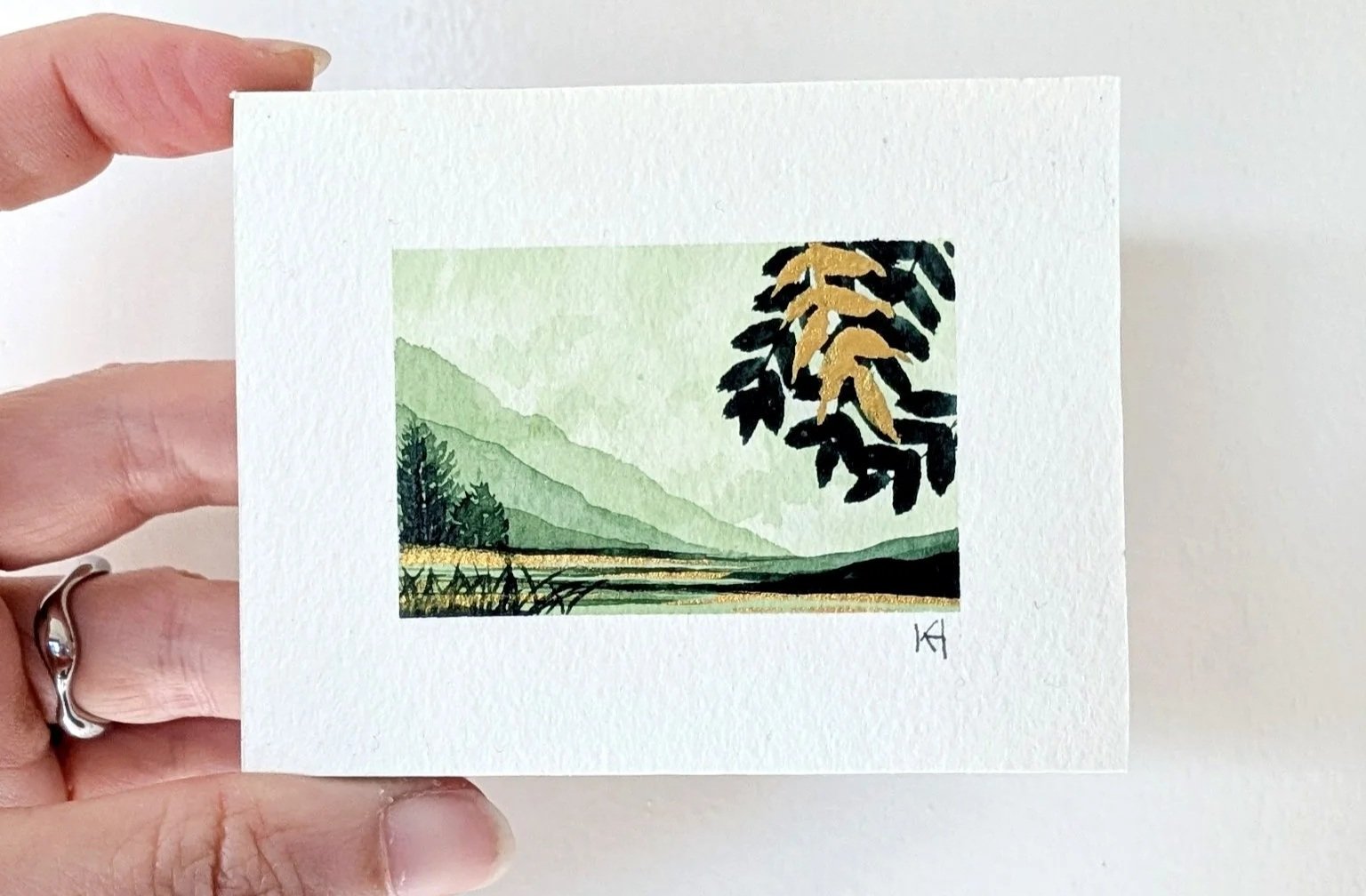 Miniature Watercolour Landsacpe Painting