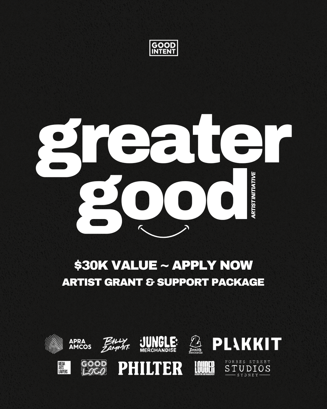 $30,000 Greater Good initiative - Apply now!