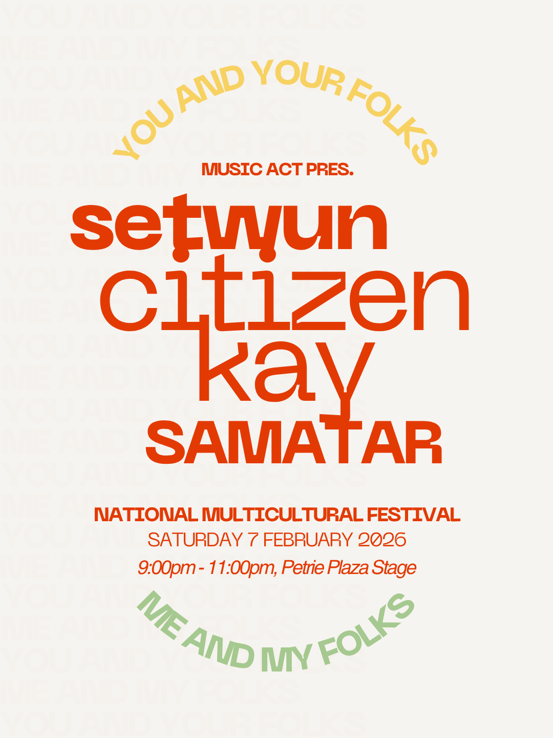 MusicACT presents… Citizen Kay, Setwun, SAMATAR @ National Multicultural Festival