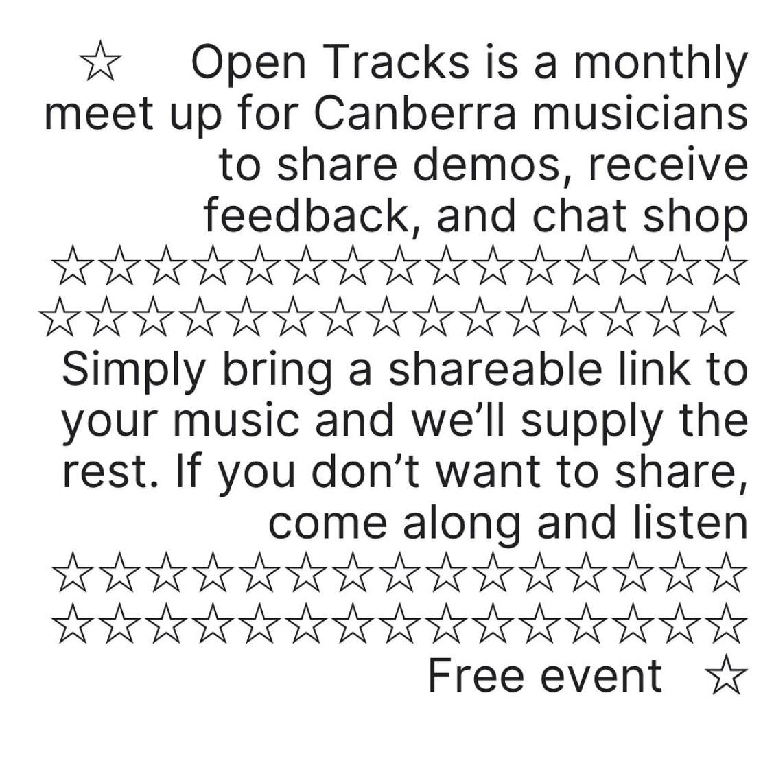 Open Tracks