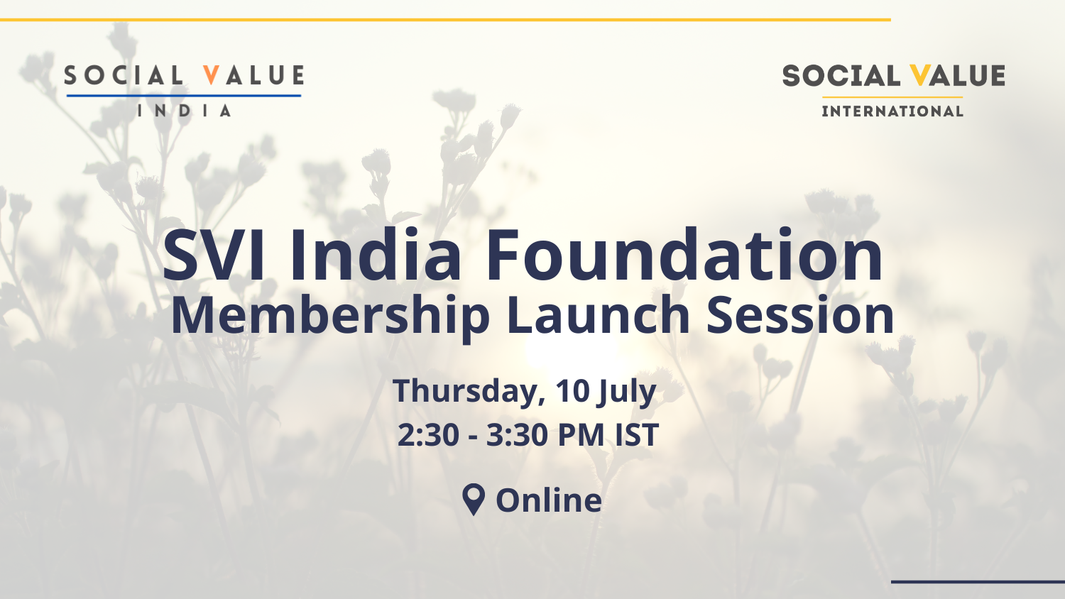 SVI India Foundation Membership Launch Session 