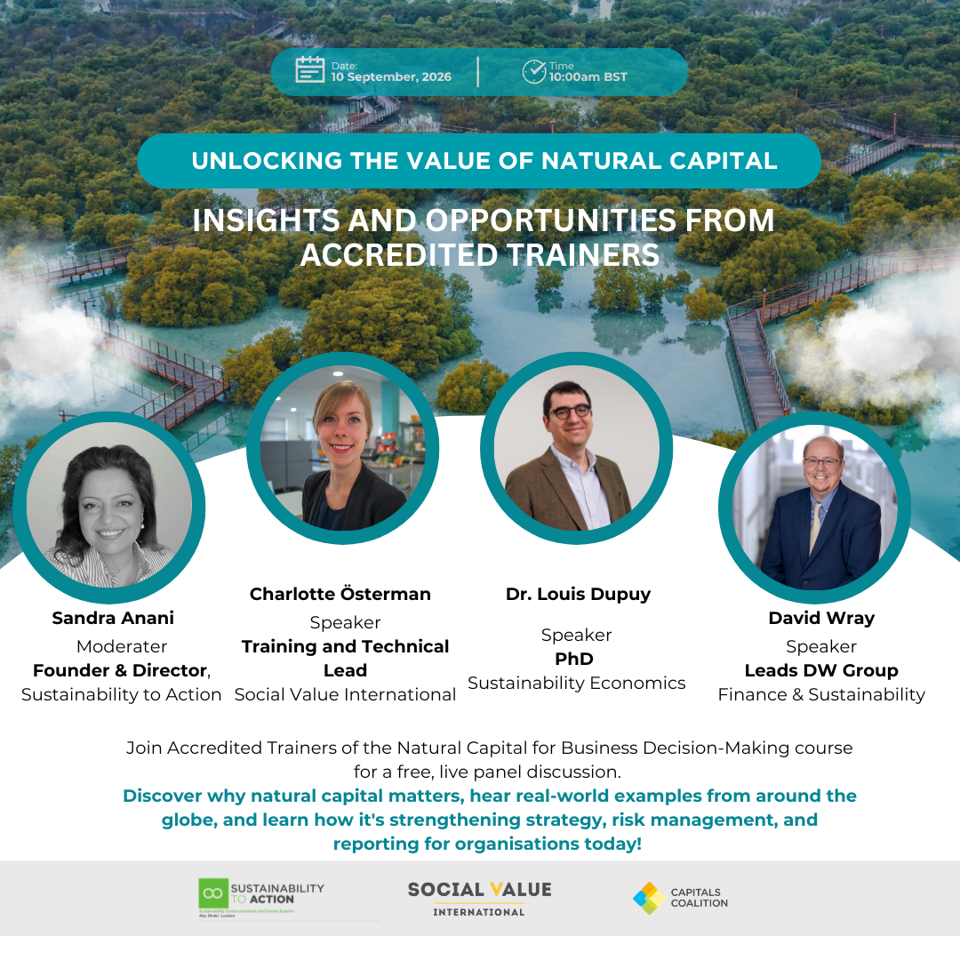Unlocking the Value of Natural Capital: Insights and Opportunities from Accredited Trainers