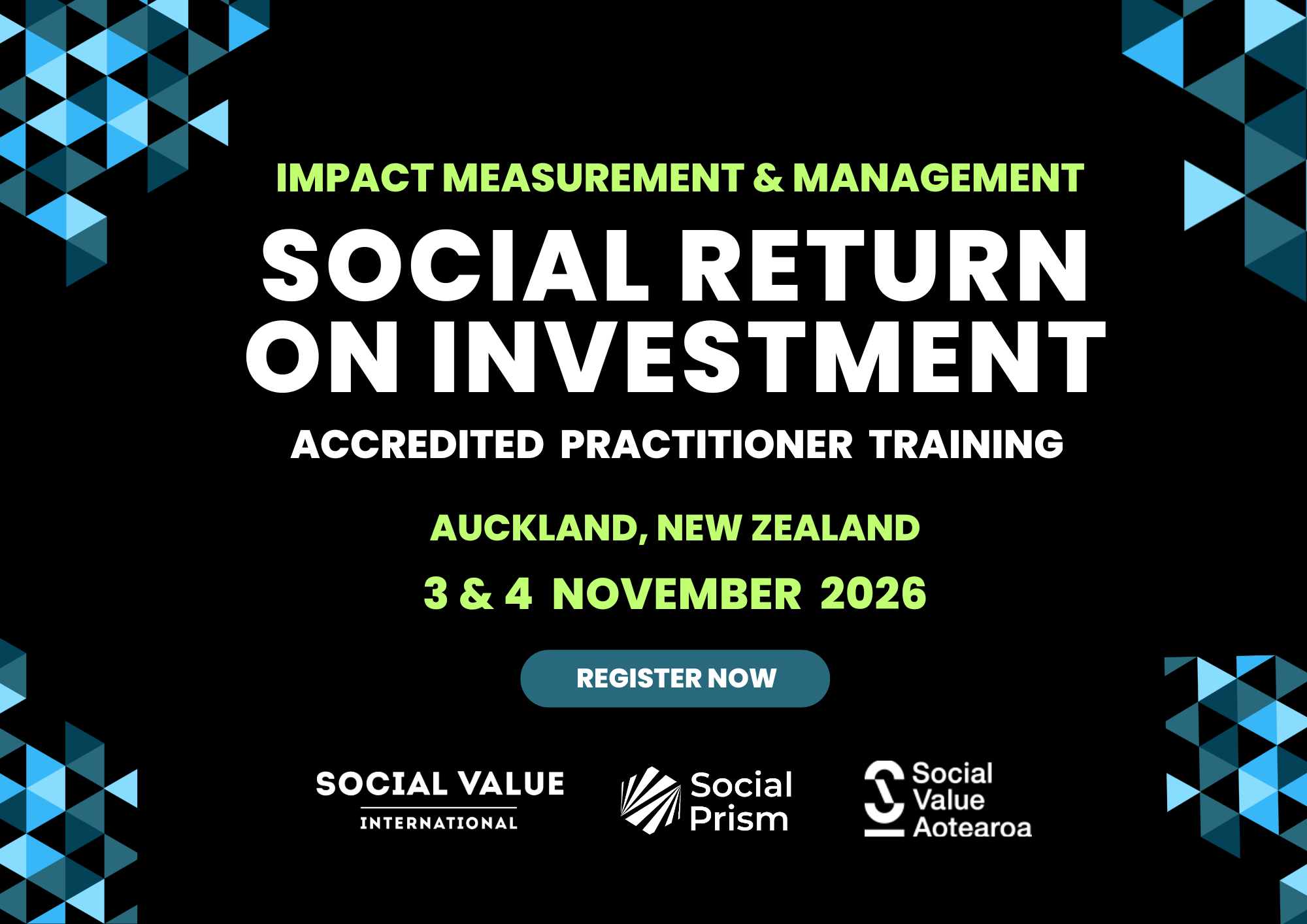 Social Value and SROI Practitioner Training - Auckland