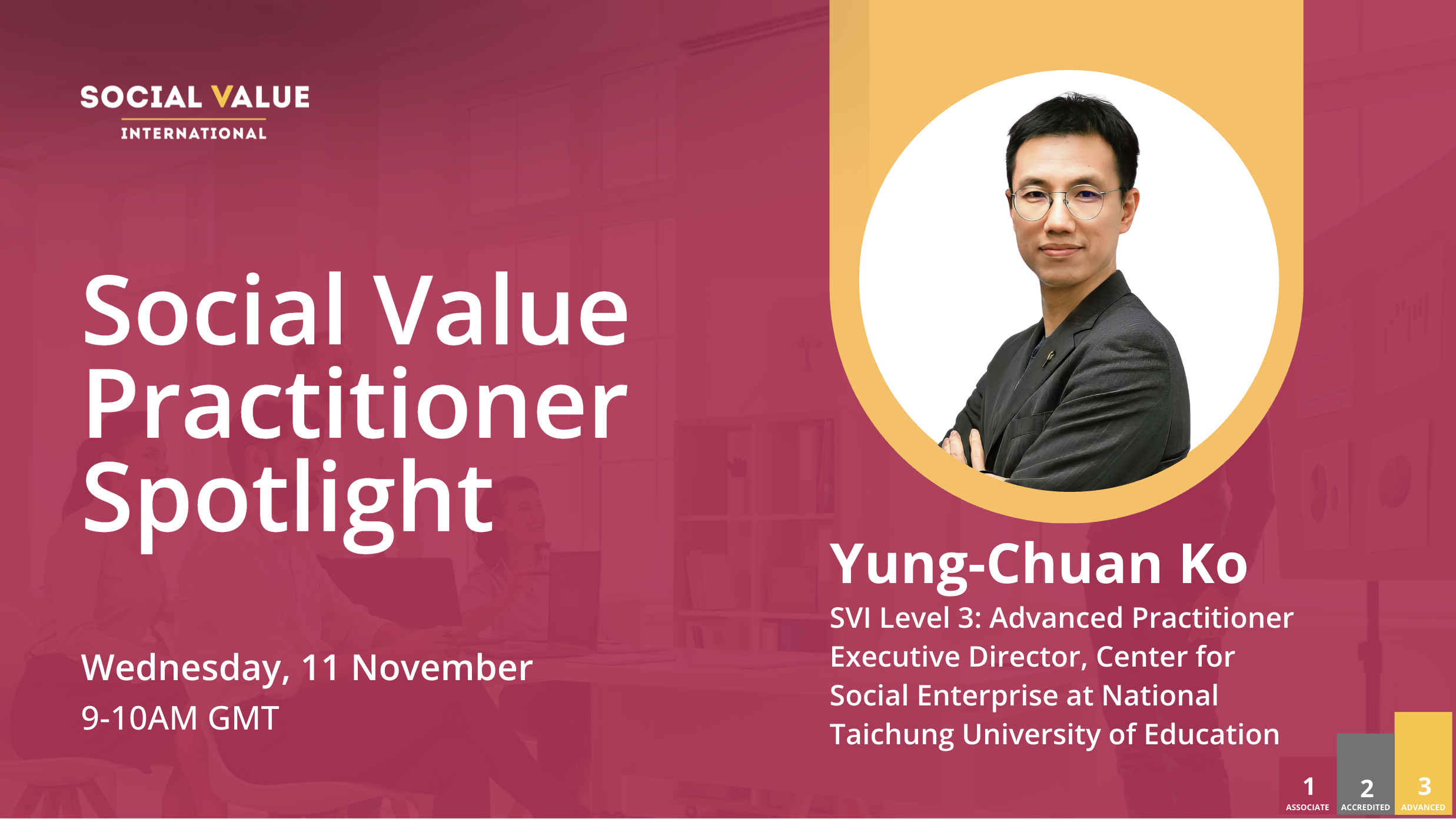 Social Value Practitioner Spotlight featuring Yung-Chuan Ko