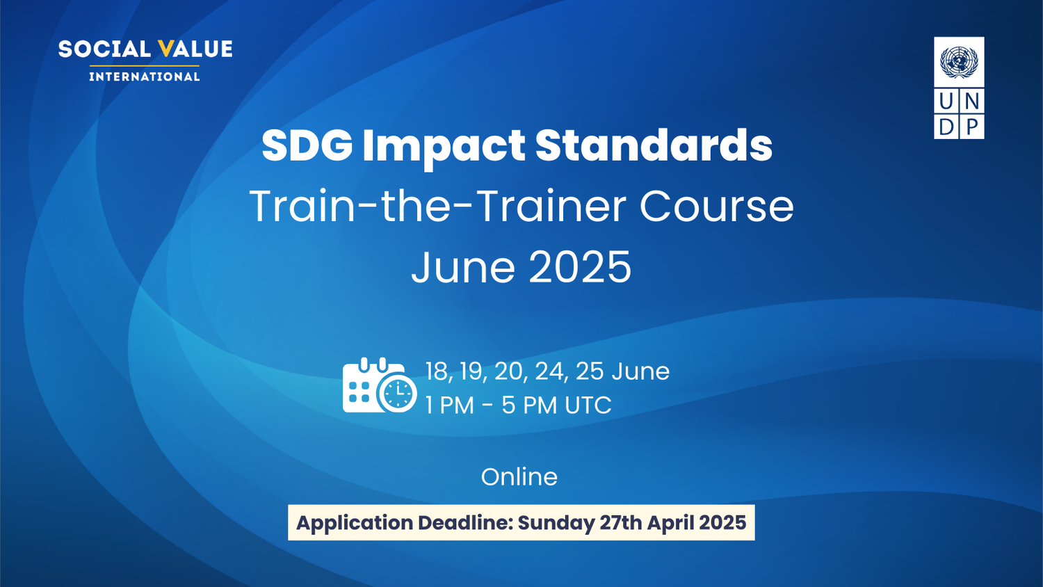 SDG Standard Impacts Train-the-Trainer Course — Social Value International