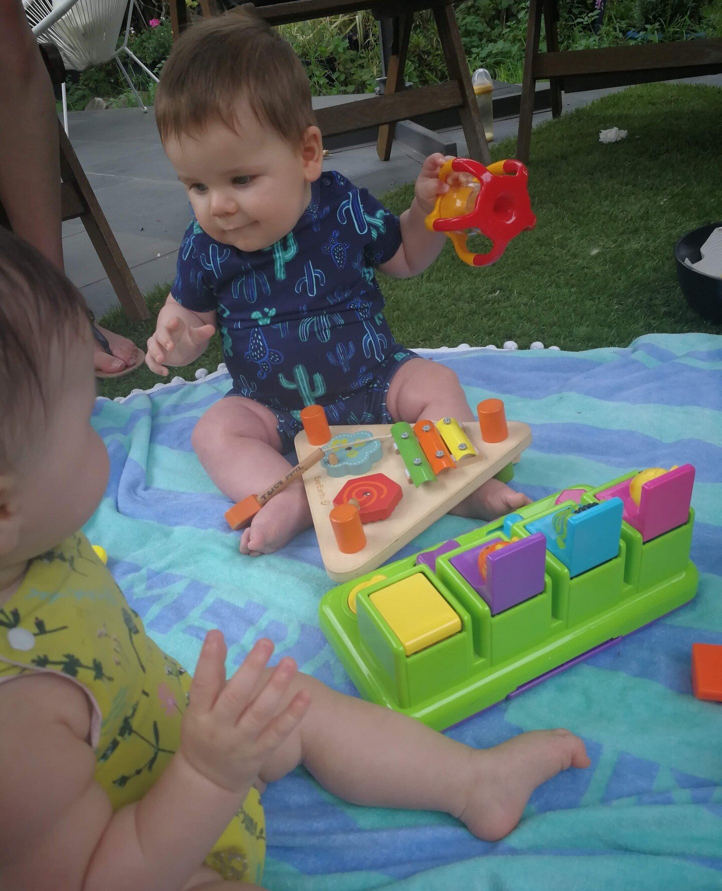 Not sure what toys your baby will like? Just grab an armful from our baby room and let them decide! Shakers, shape sorters, pull-alongs, stacking, pop-ups, ride-ons, we've got it all! ⁠
⁠
Visit the library on Fridays &amp; Saturdays from 9:30-12pm. 6