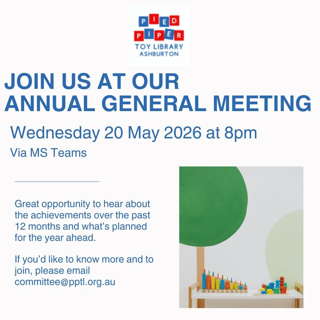 📣 BIG NEWS, toy library members! 🧸🎉

Our Annual General Meeting is just around the corner and we&rsquo;d LOVE to see you there!

📅 Wednesday 20th May
🕗 8:00pm
💻 Via Microsoft Teams

Come along to hear about all our amazing achievements over the