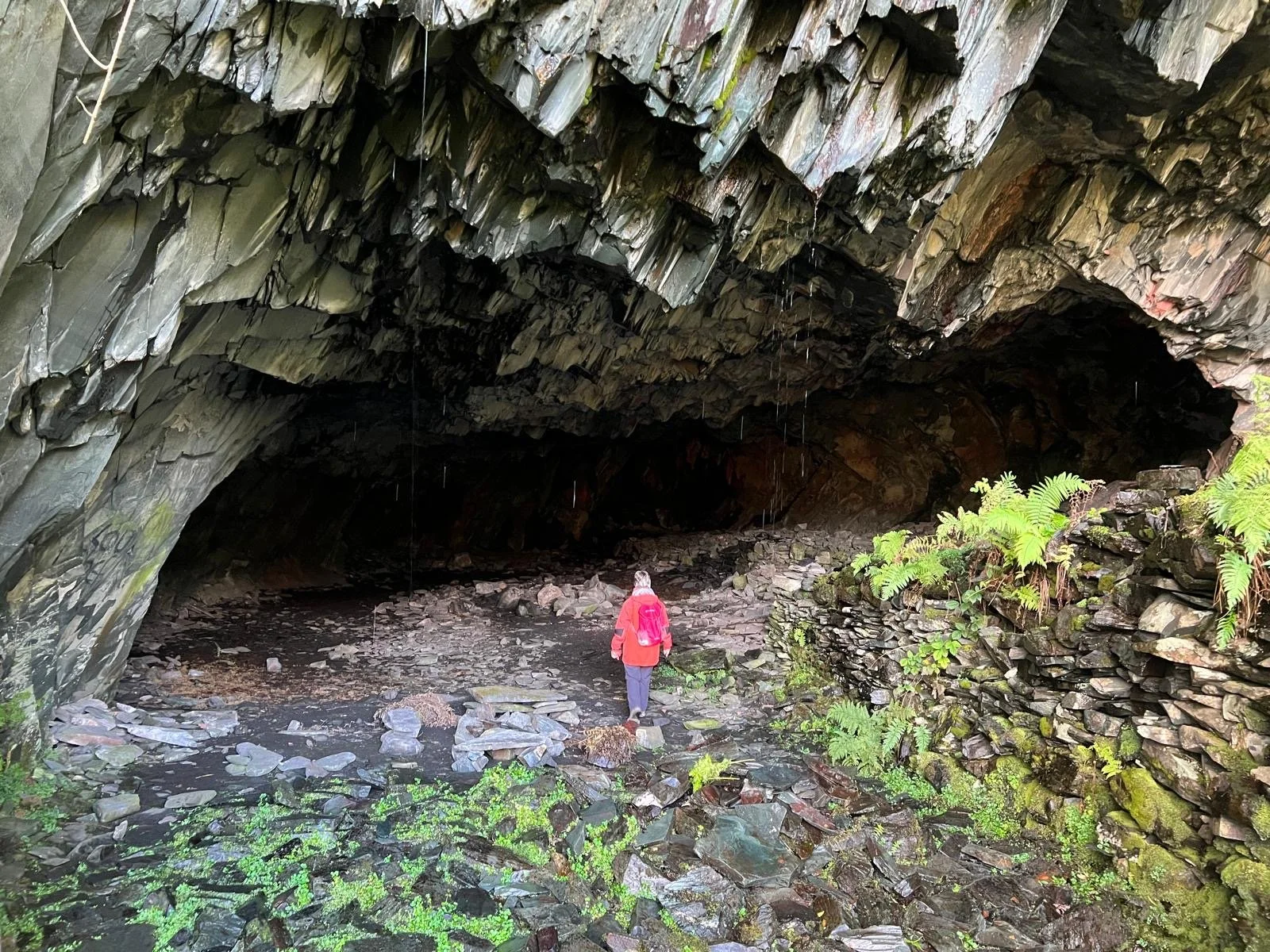 Looking into Millican Dalton's cave. The cave is about 1 hour's walk downstream for the house