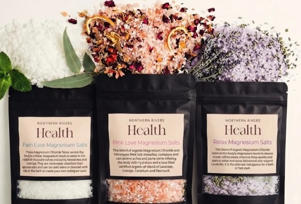ORGANIC MAGNESIUM BATH SALTS are in stock. Pure ingredients, with or without essential oils 🍂 These always sell fast 💕 Available in Alstonville &amp; Lennox Head.