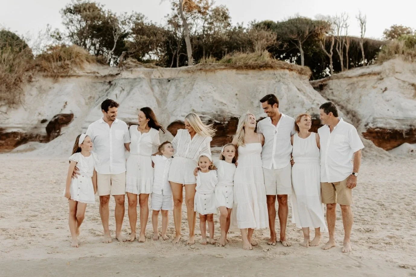 Extended family photography Gold Coast beach