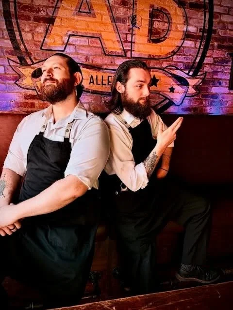We are pleased to welcome Chris Lee (left) and Logan Edgar (right) to the Alley Bar Guest Bartender Series! Both come from Le Serre in the Vanguard Hotel and let us tell you...it&rsquo;s about to get weird AF 🤩 As we start changing the season, each 