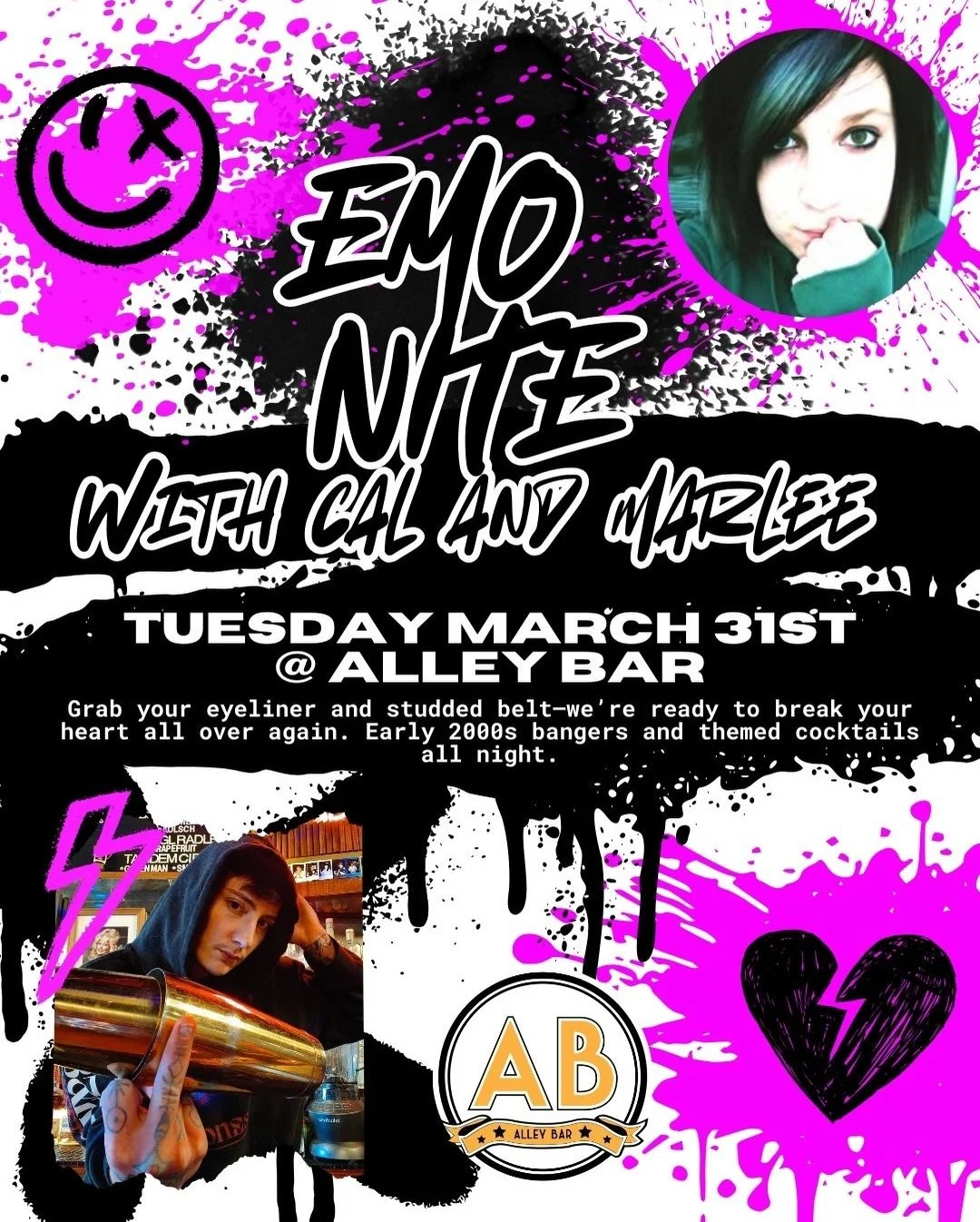 March 31st, the &ldquo;prodigal emos&rdquo; return. 🖤

Marlee and Cal&mdash;two legends who helped build The Last Word, along with other amazing people&mdash;are stepping back behind the bar for one night of glorious, eyeliner‑smudged chaos 🕷️

The