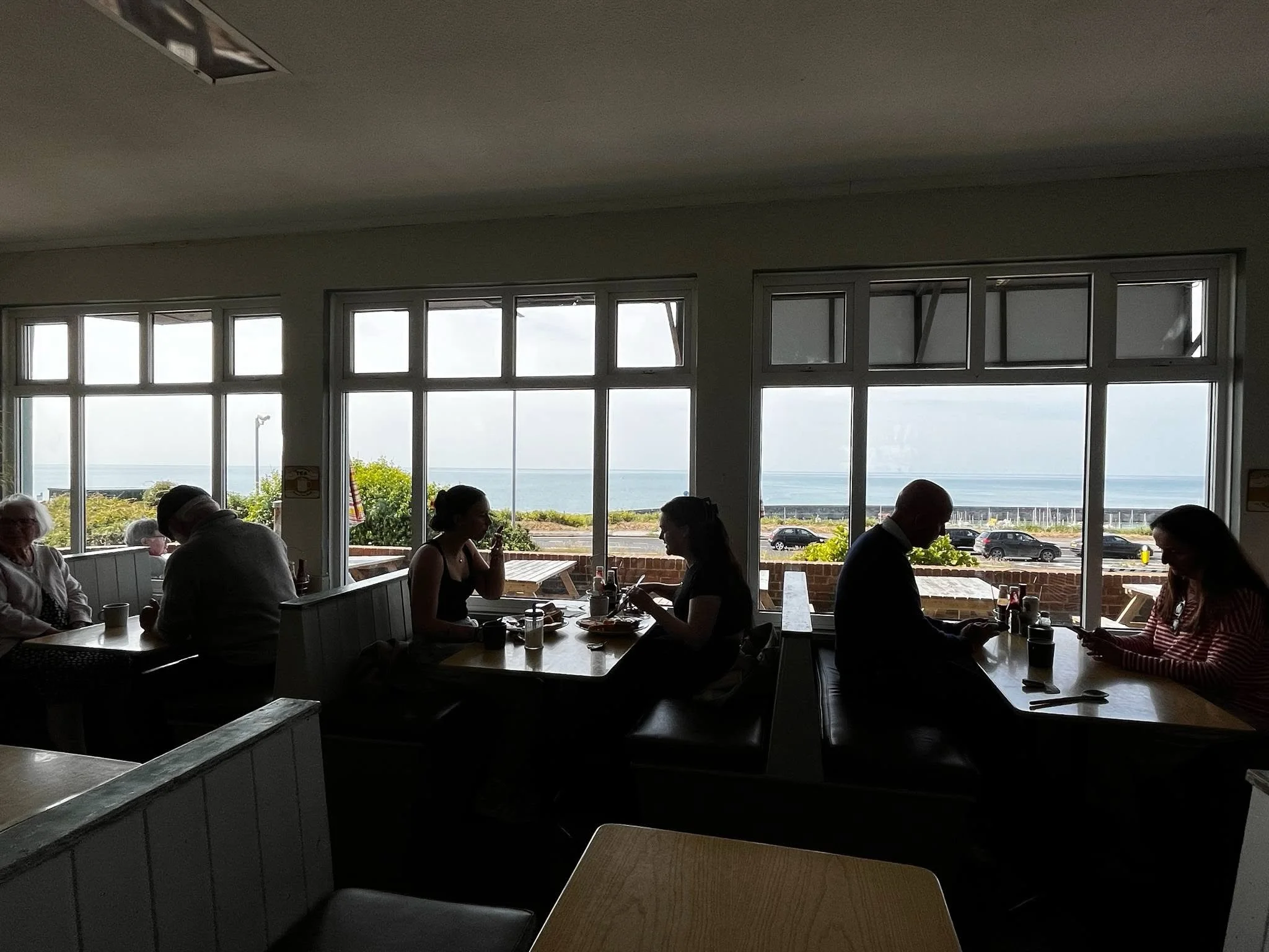 Dining with sea views