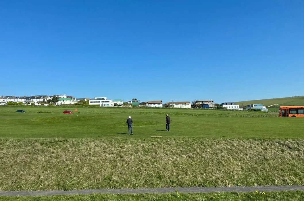 Playing golf at Roedean