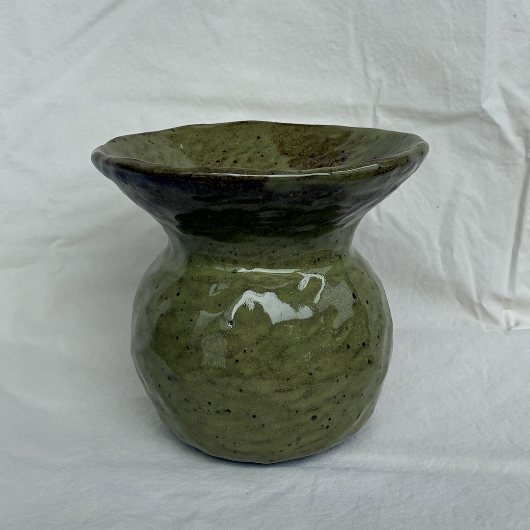 Green Bulb Vase