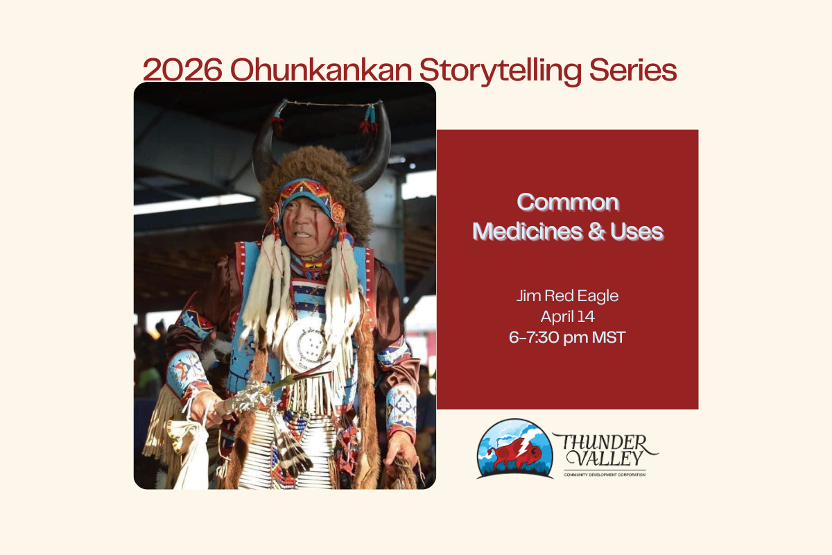 Flyer featuring Jim Red Eagle and introducing his upcoming presentation time and topic