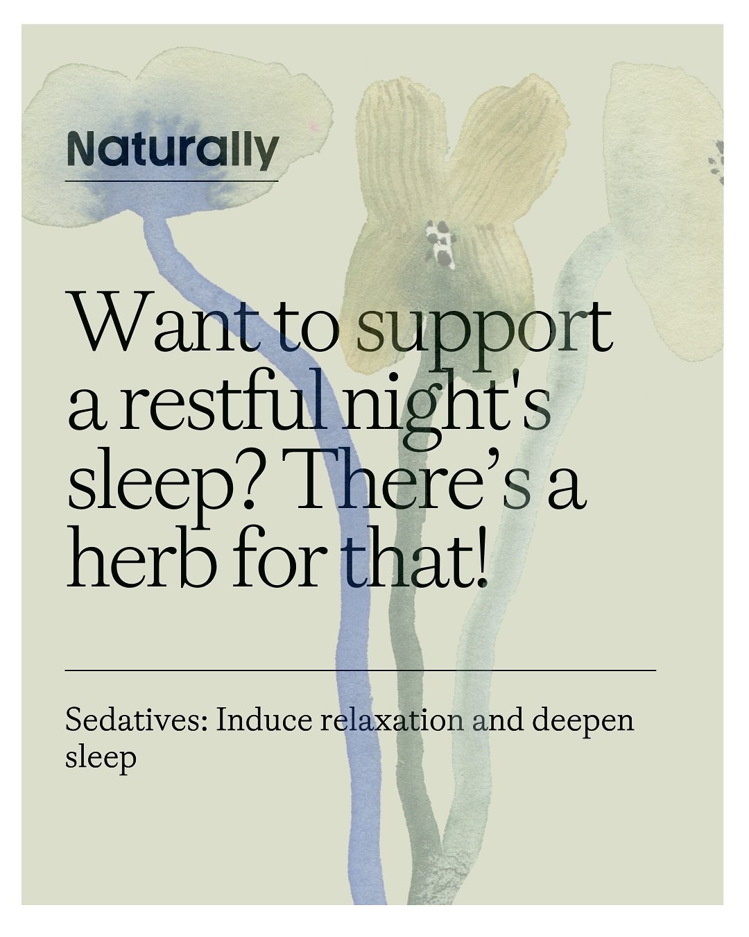 &ldquo;Of note: Insomnia is a symptom. It&rsquo;s not that we need something stronger to knock us out at night, it&rsquo;s that something, or many things, about our days is keeping us up. So, in addition to all the herbal sedatives we could want for 