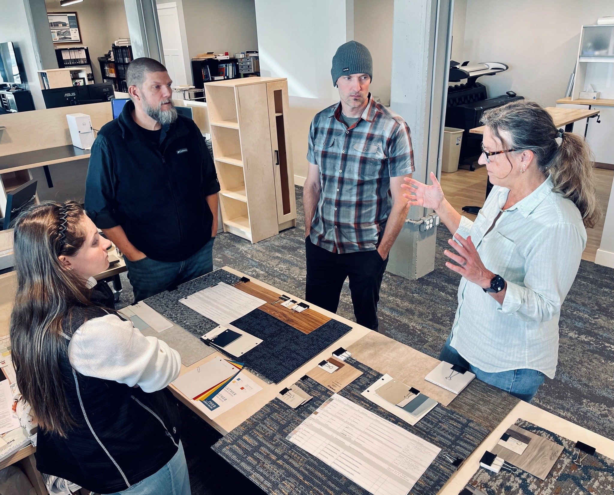 Interior design discussion is underway for the Luther Classical College in Casper. Presenting our clients with options is important, as is understanding the specifications of a product, its benefits and potential hurdles.

#design #architecture #buil