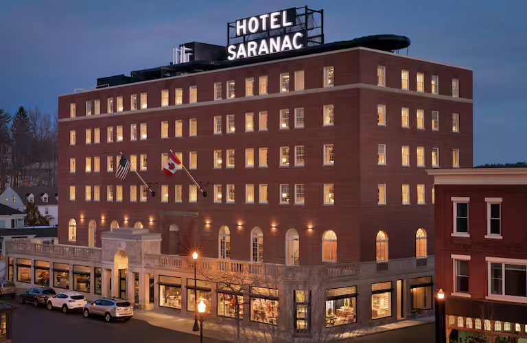 Historic Hotel Saranac in downtown Saranac Lake.