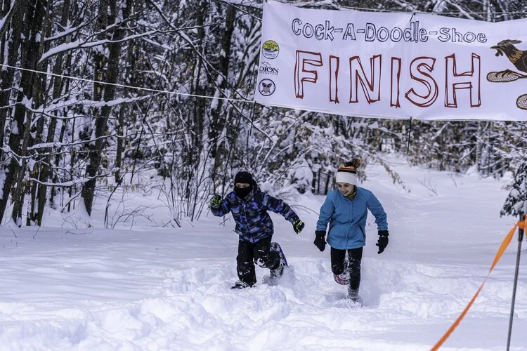 Kids competing in Saranac Lake's Cock-a-Doodle Shoe