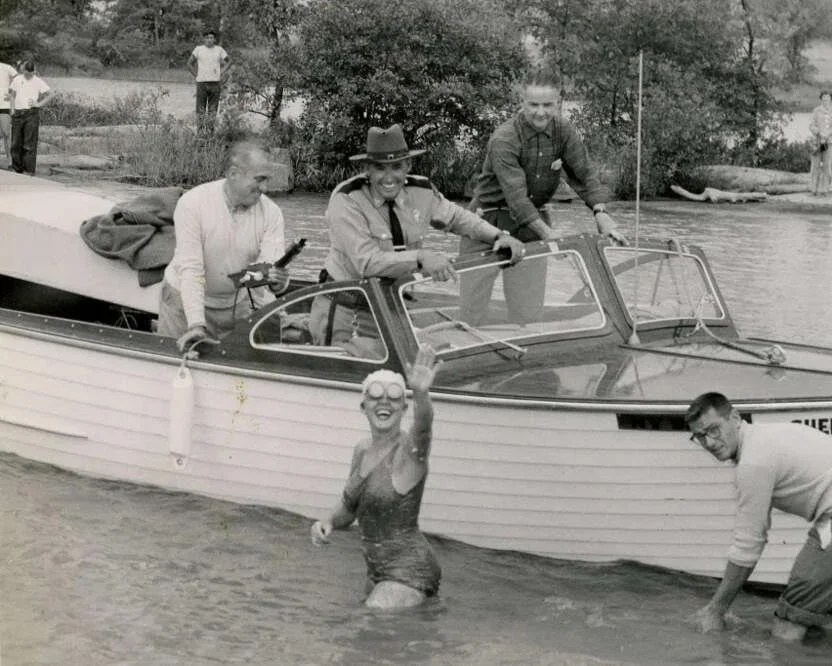 Diane Struble swimming the length of Lake George in the Adirondacks.