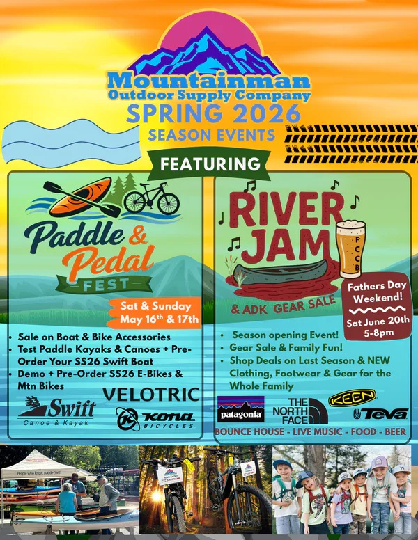 Promotional flyer for Mountainman Outdoor Supply Company