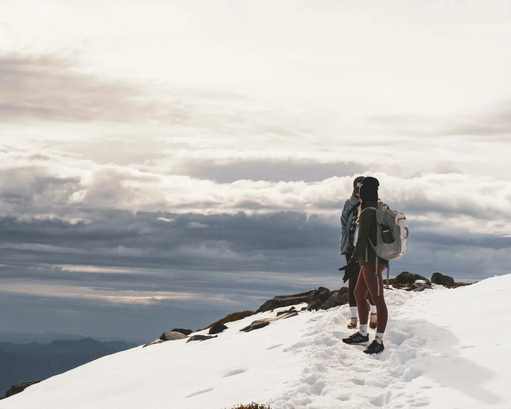HIking on new years day in the Adirondacks.
