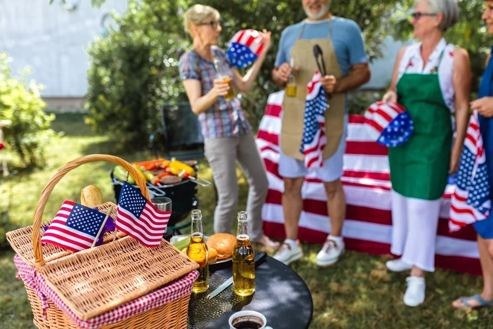 Friends celebrating the 4th of July.