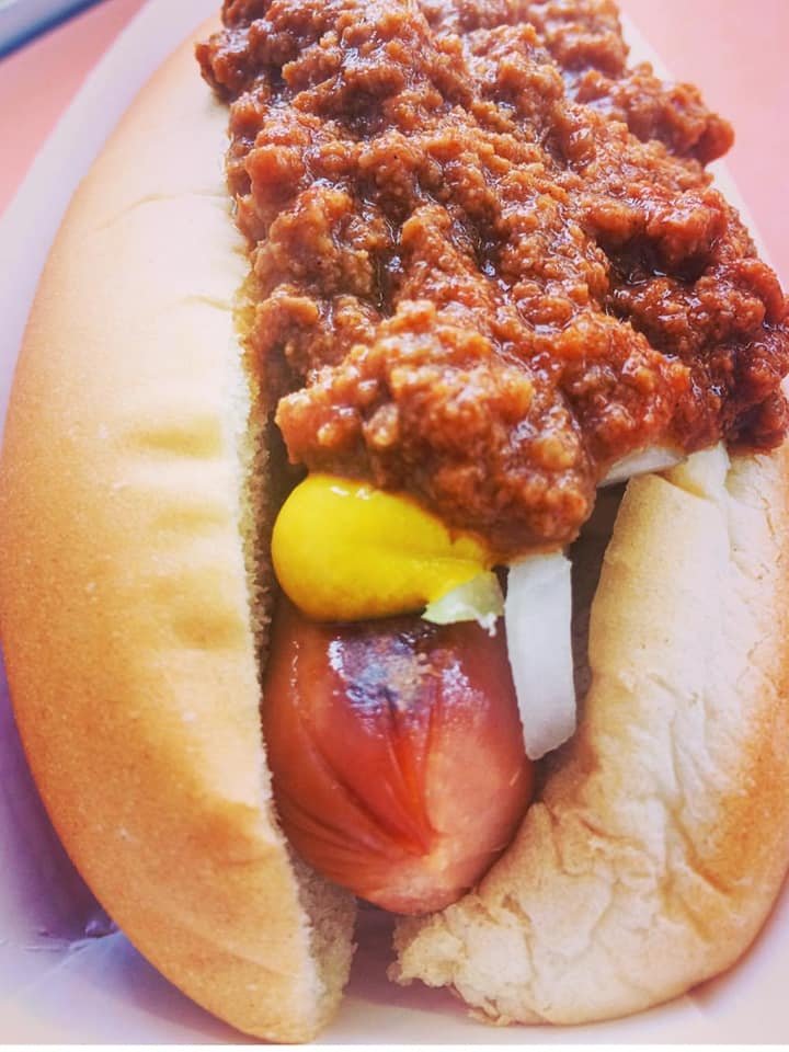 Hotdog at Whitebrook Dairy Bar and drive-in