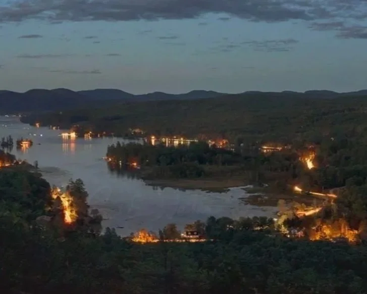 Ring of Flames on Piseco Lake over Labor Day Weekend.