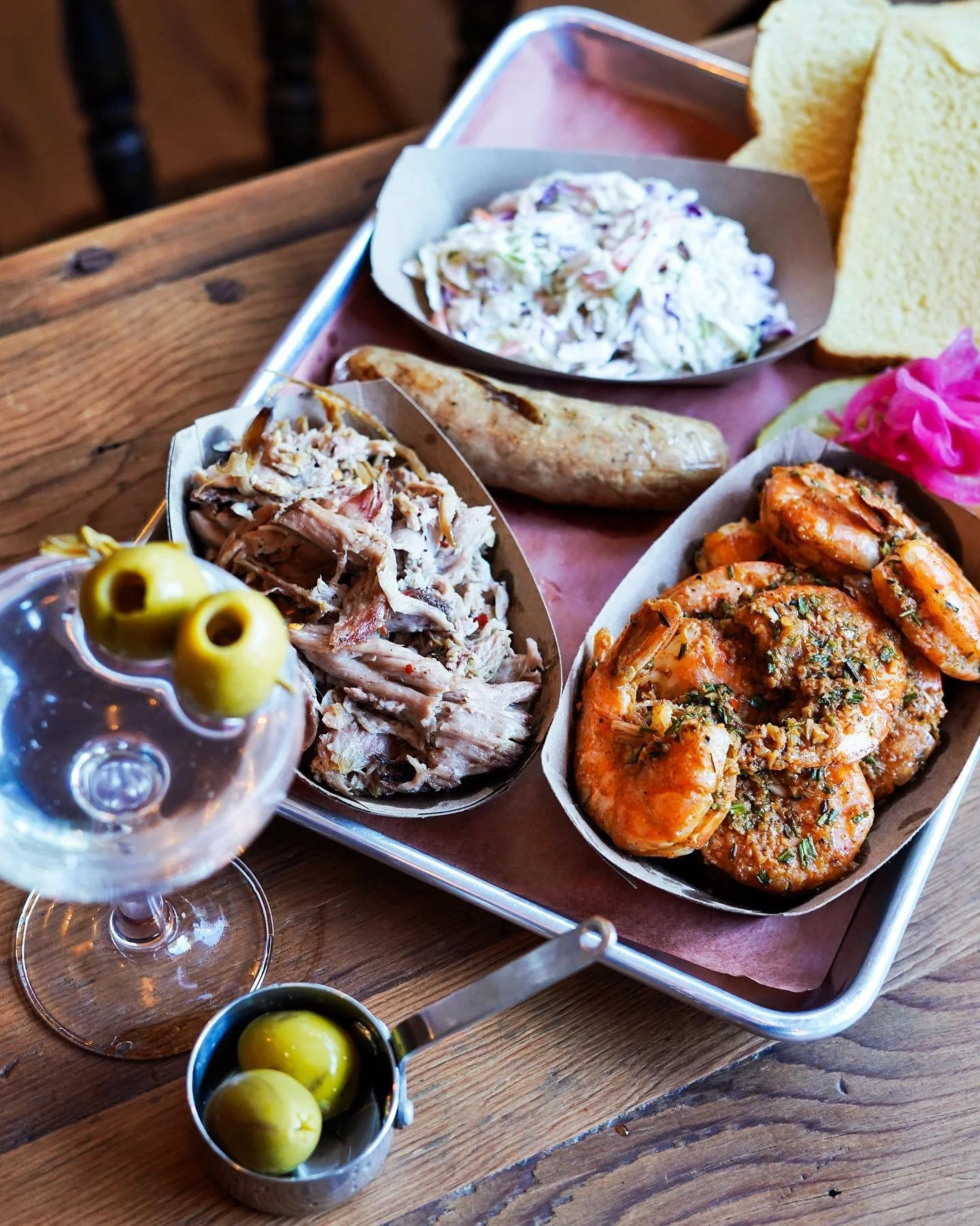 A platter of barbecue at The Gem in Bolton Landing.