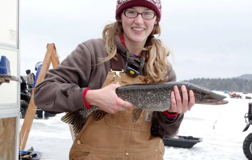 Ice fishing derby for northern pike in tupper lake