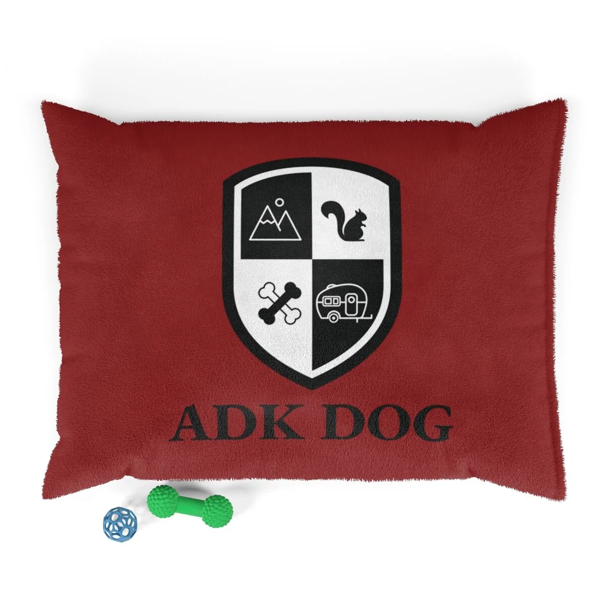 Dog Bed Adirondack Fleece Saranac Sunset Red Adirondacks