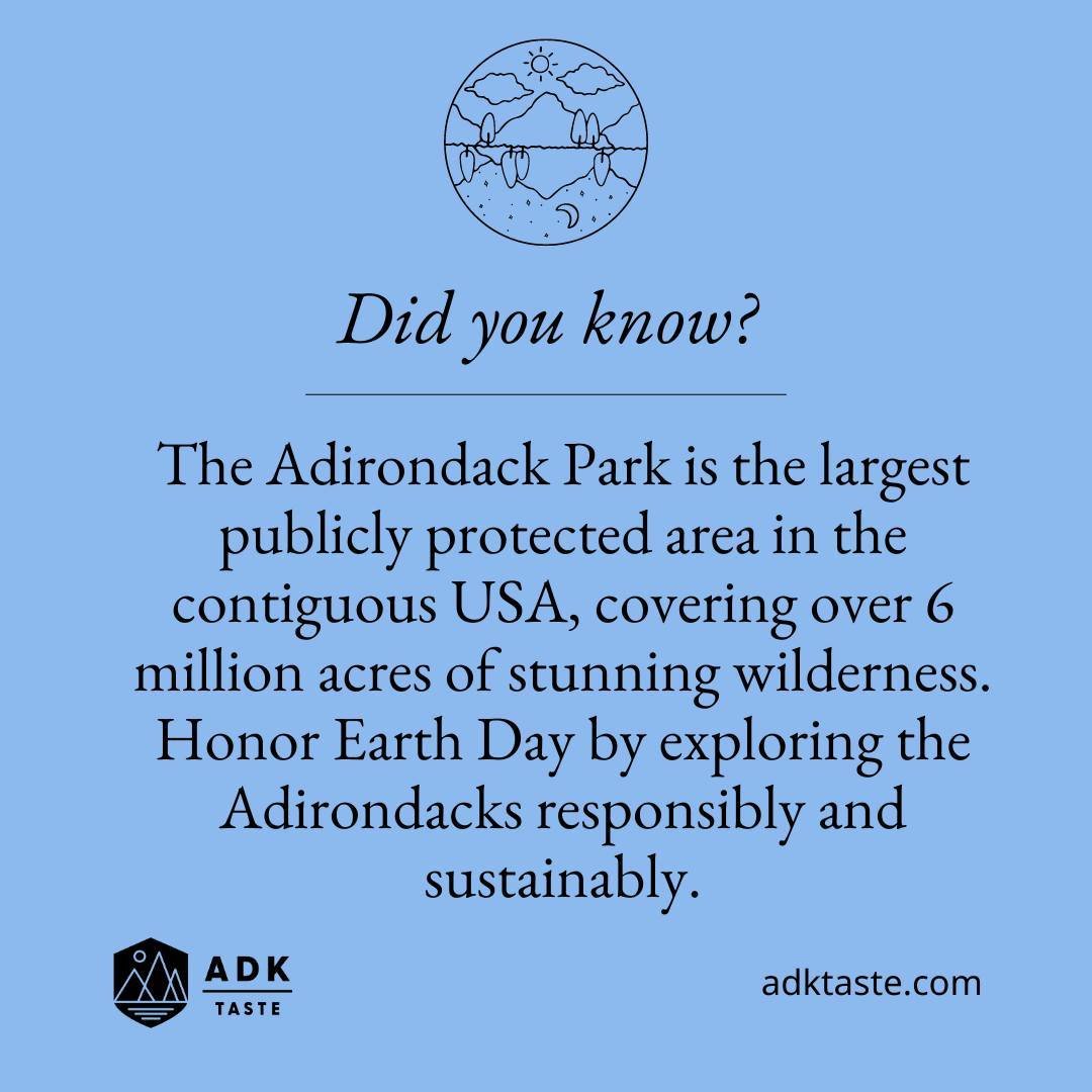 April 22, 2024, marks Earth Day. Let's take a moment to appreciate the Adirondacks' stunning landscapes and diverse ecosystems. Every small action we take counts towards preserving this precious gem. It's not only about maintaining scenery; it's abou