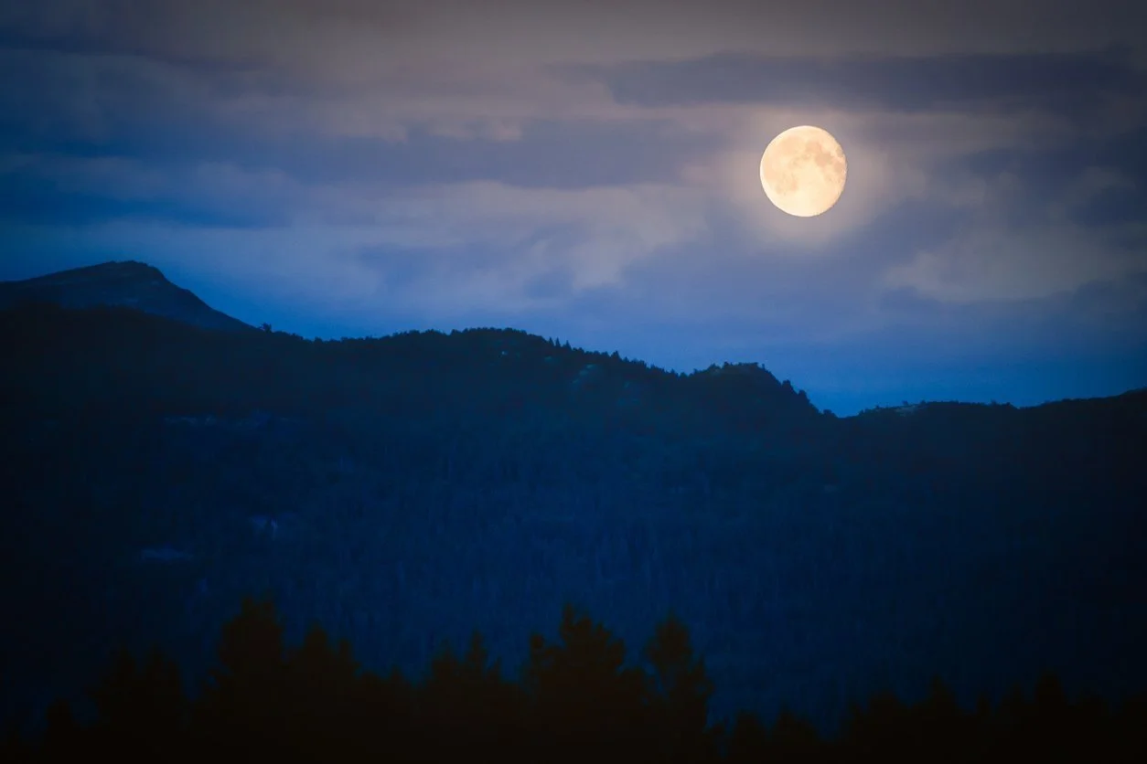 Harvest moon over the Adirondacks