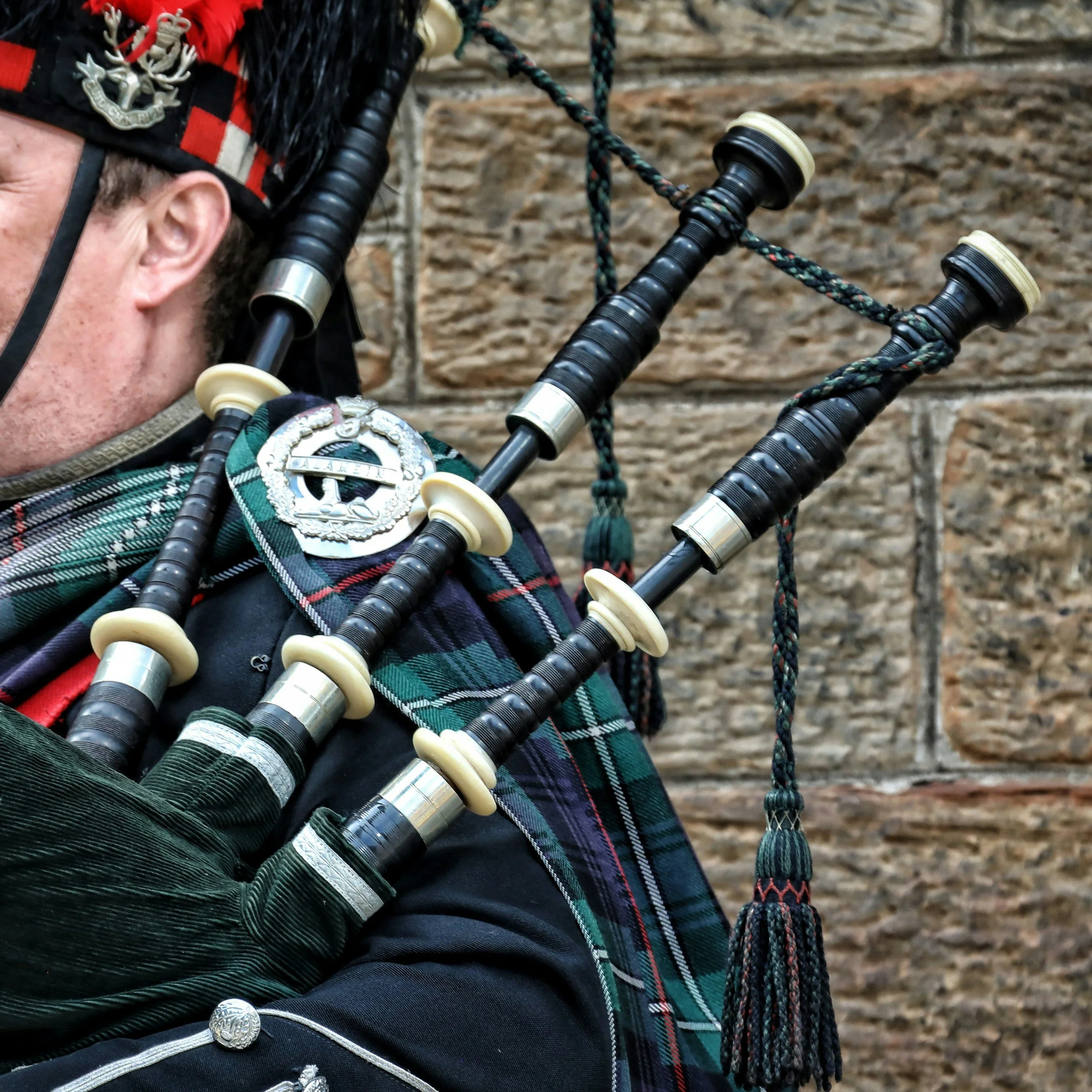 Bagpiper performing authentic gaelic tunes.