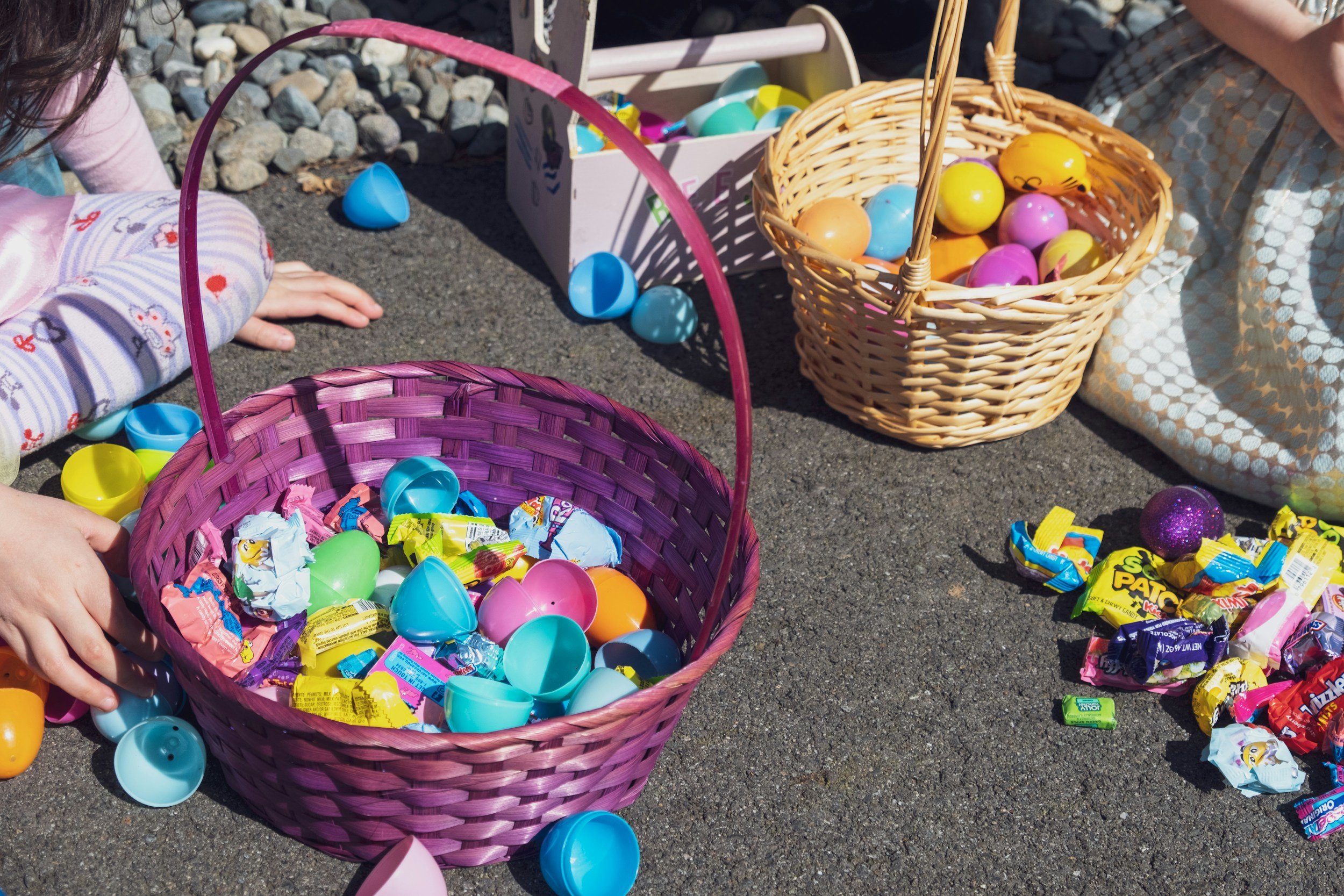 Child with easter basket.