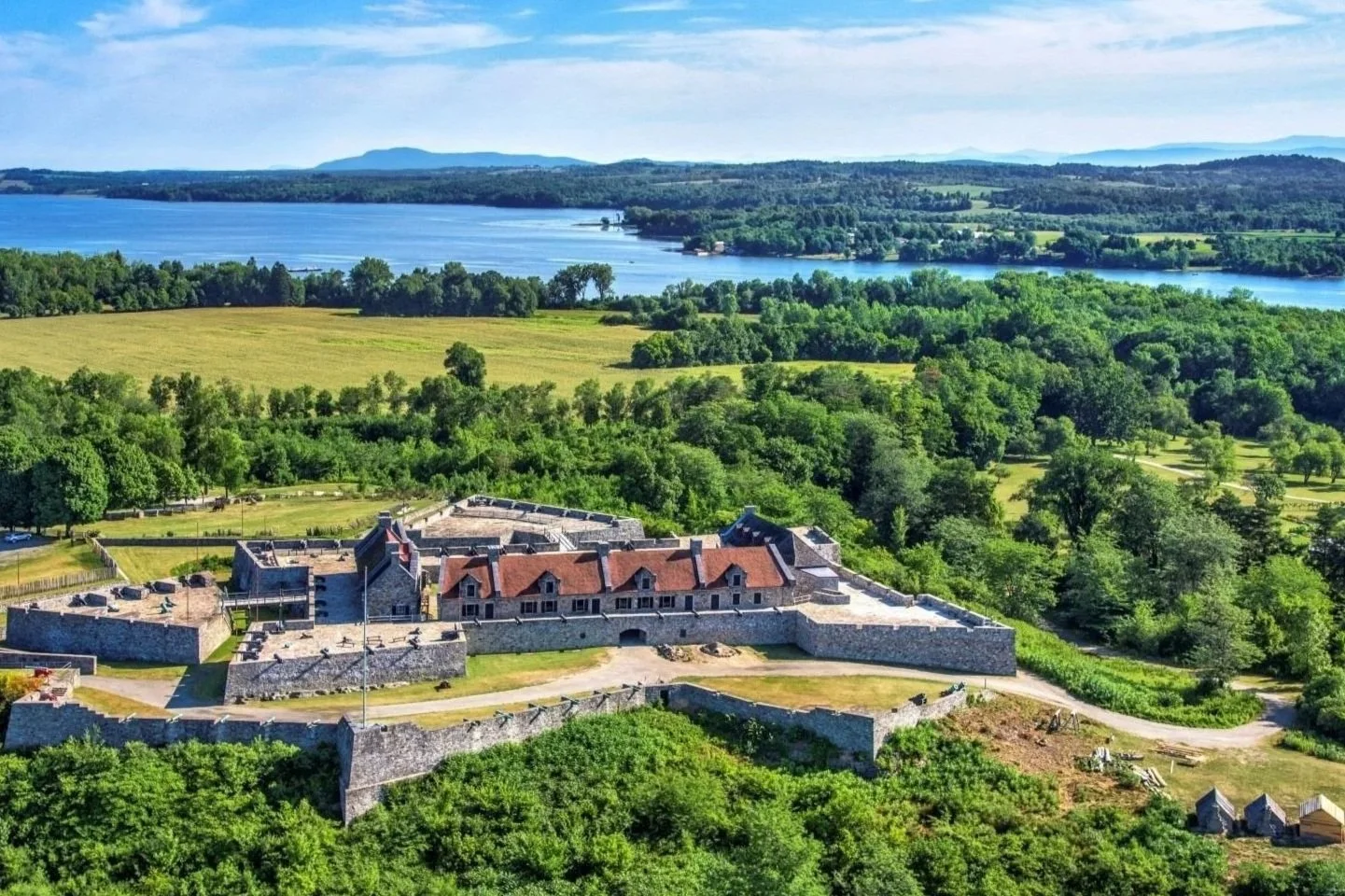 Fort Ticonderoga overlooking Lake Champlain.